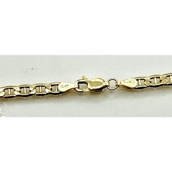 10k Gold Anchor Link Chain- 22 inches long- New
